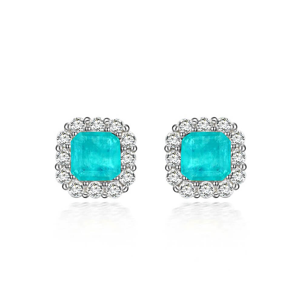 Sterling silver tourmaline discount studs