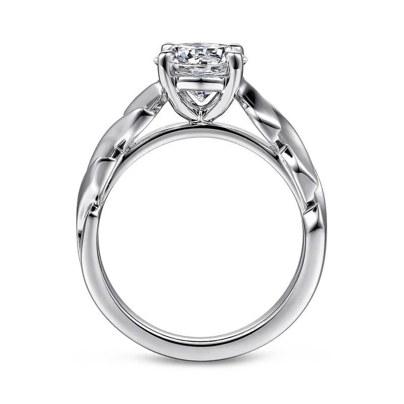 Cathedral Solitaire Round Moissanite X-Cross Twisted Engagement Ring,RRL-FA1C796-1,RRL-FA1C796-2,RRL-FA1C796-3