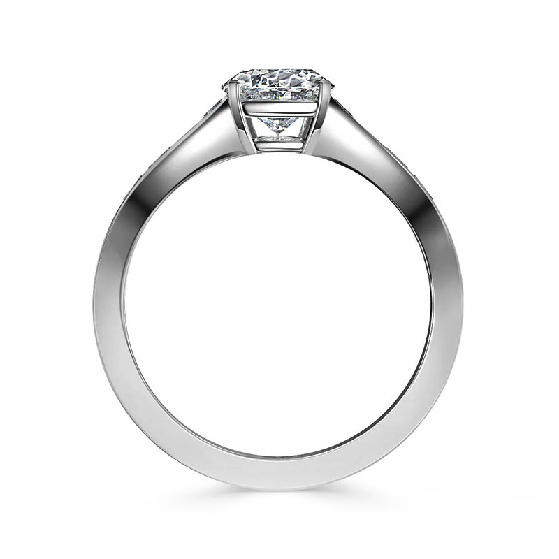 Oval Cut Moissanite Channel-Set Baguette Accents Engagement Ring,RRL-FA1C795-1,RRL-FA1C795-2,RRL-FA1C795-3