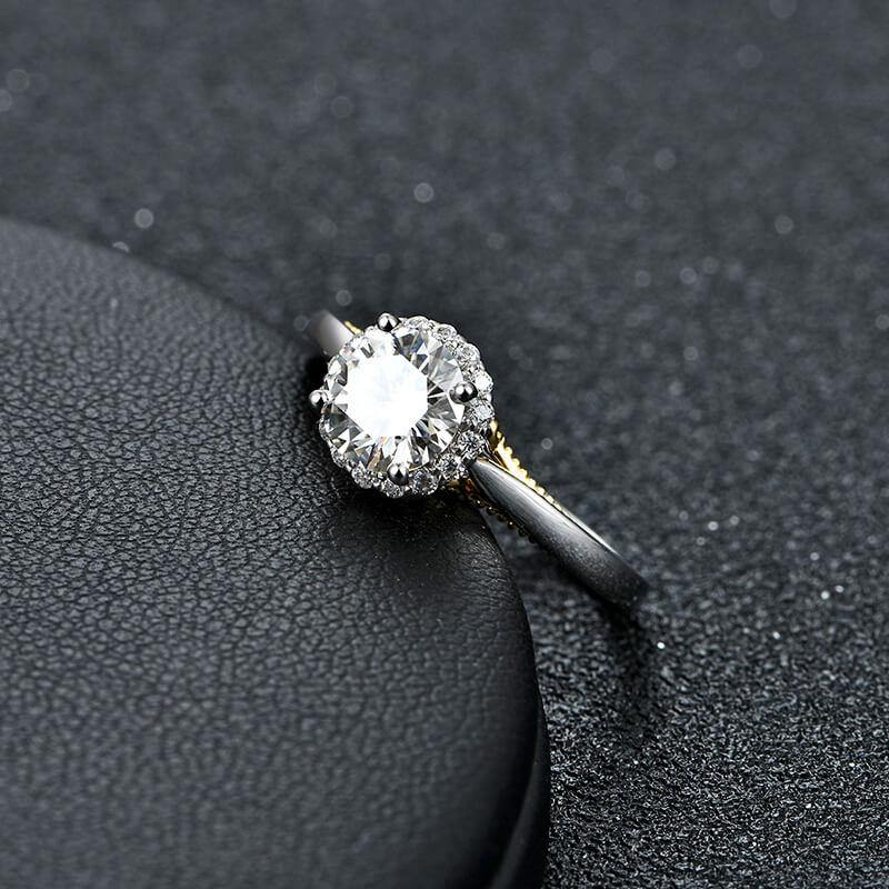 Moissanite Series Luxury Sterling Silver Ring - ReadYourHeart- 1CT 