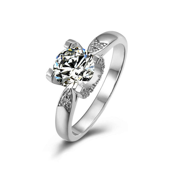 Moissanite fashion Bull Head Sterling Silver Wedding Ring - ReadYourHeart