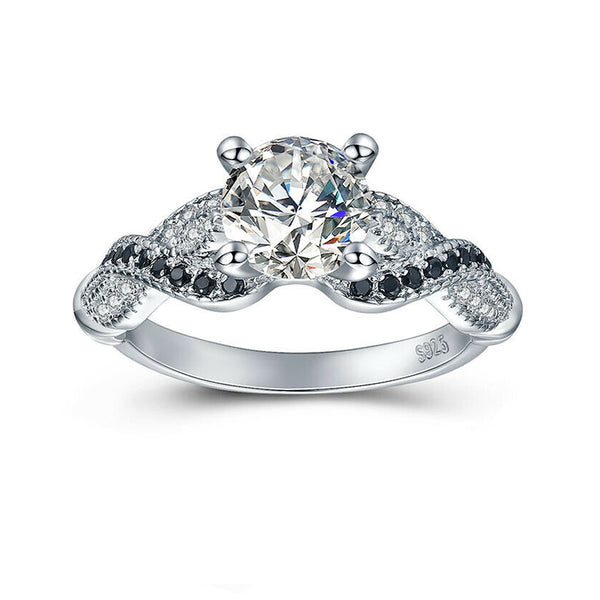 Twisted Vine Moissanite Pave Engagement Ring - ReadYourHeart